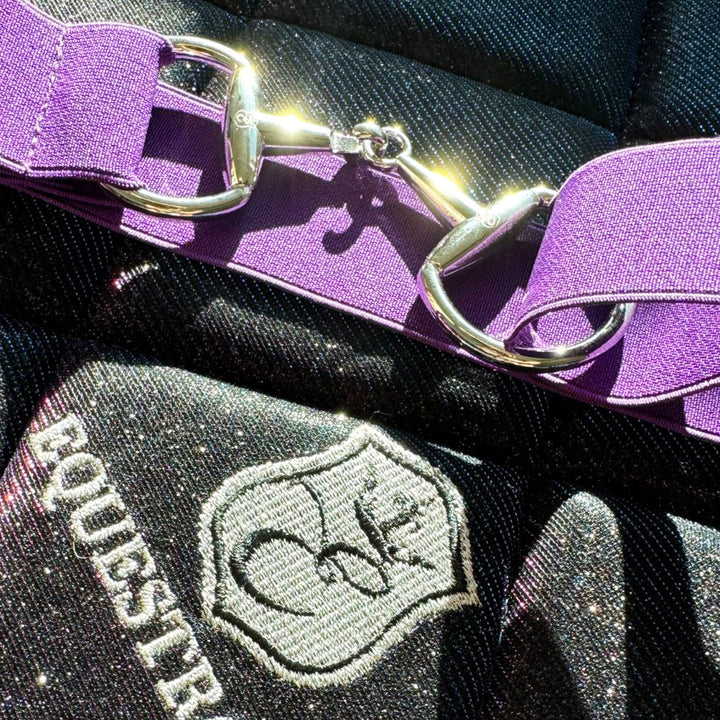 Purple Amethyst Elastic Equestrian Belt