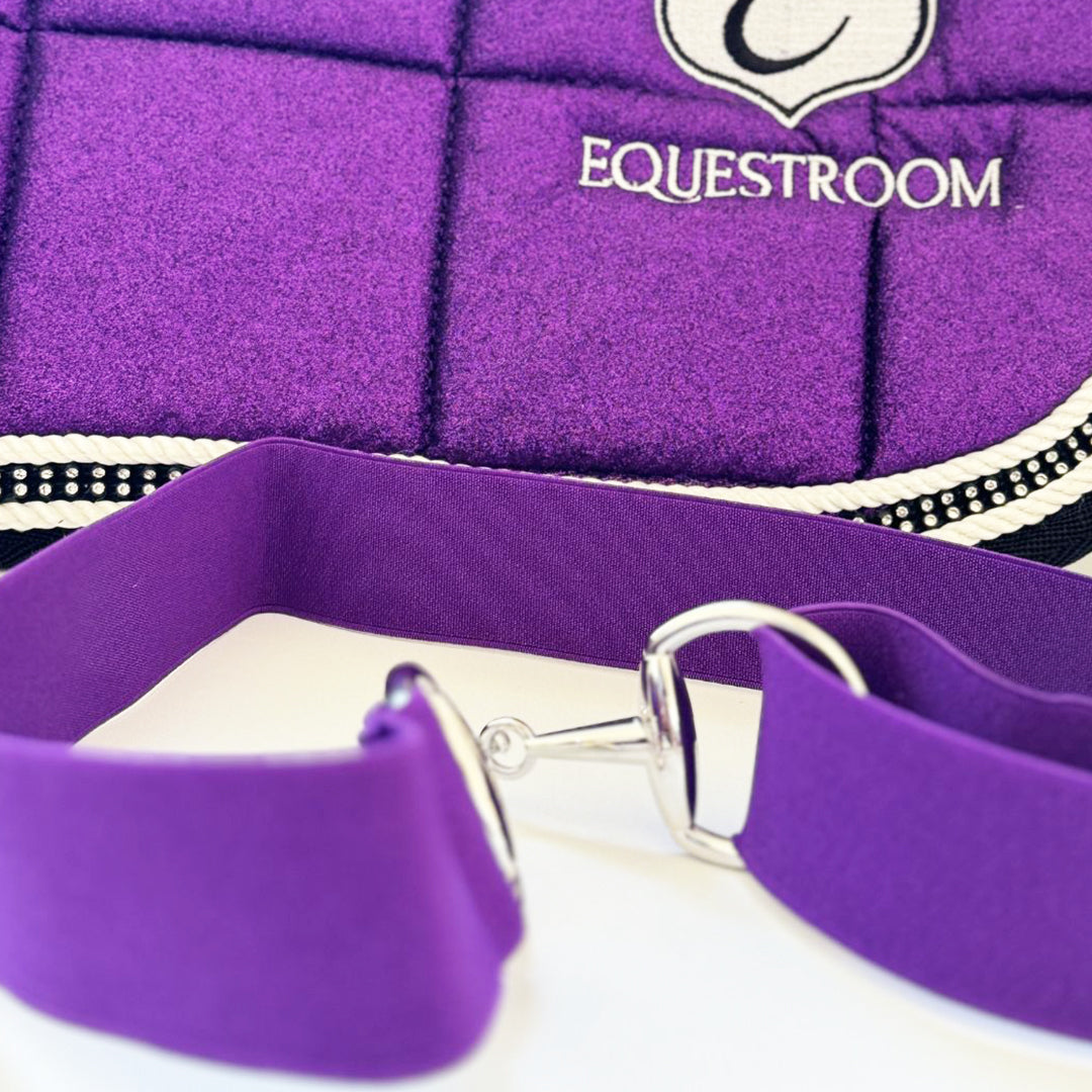 Purple Amethyst Elastic Equestrian Belt