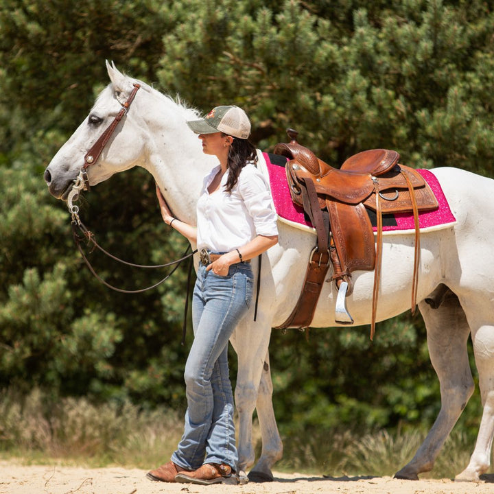 Raspberry Western Saddle Pad