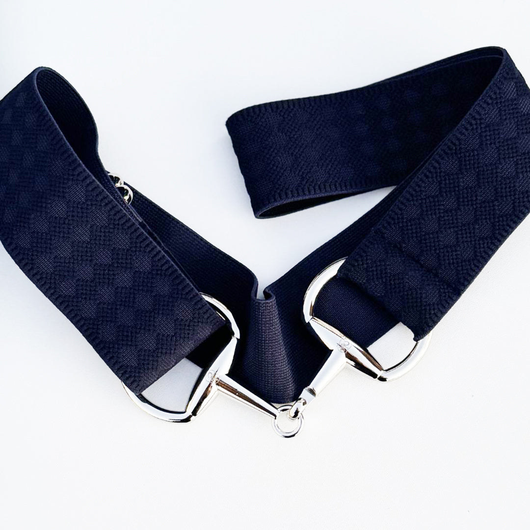 Dark Navy Elastic Equestrian Belt