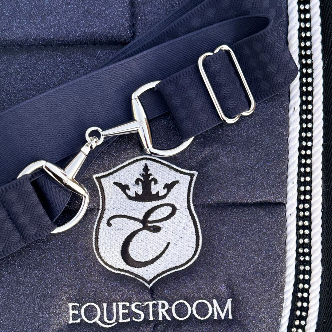 Dark Navy Elastic Equestrian Belt