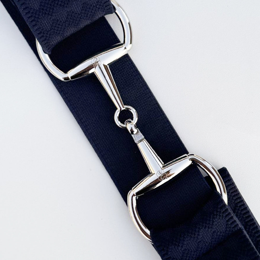 Dark Navy Elastic Equestrian Belt