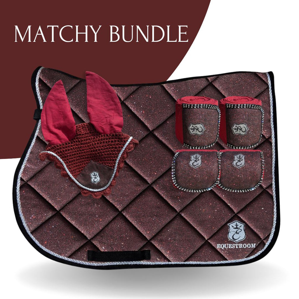 Burgundy Saddle Pad Set