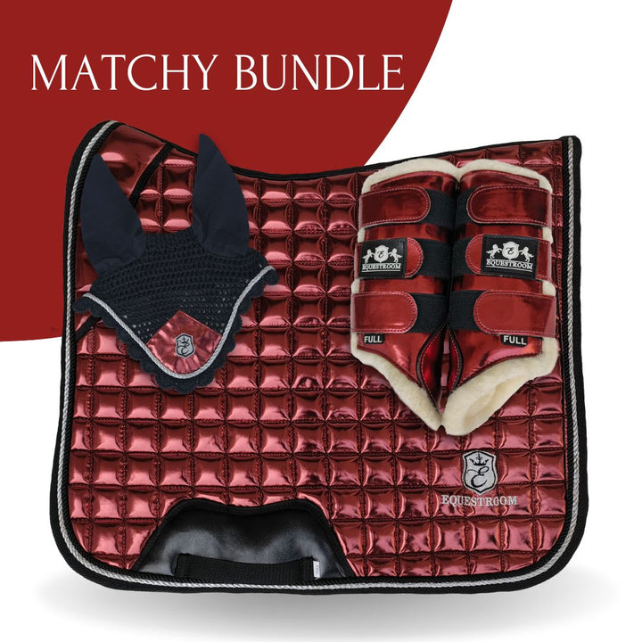 Electric Red Saddle Pad Set