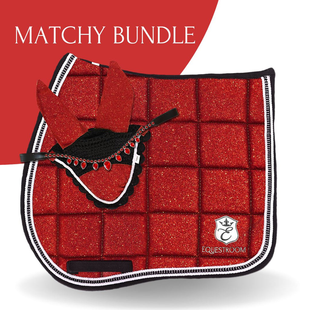 Scarlet Red Saddle Pad Set