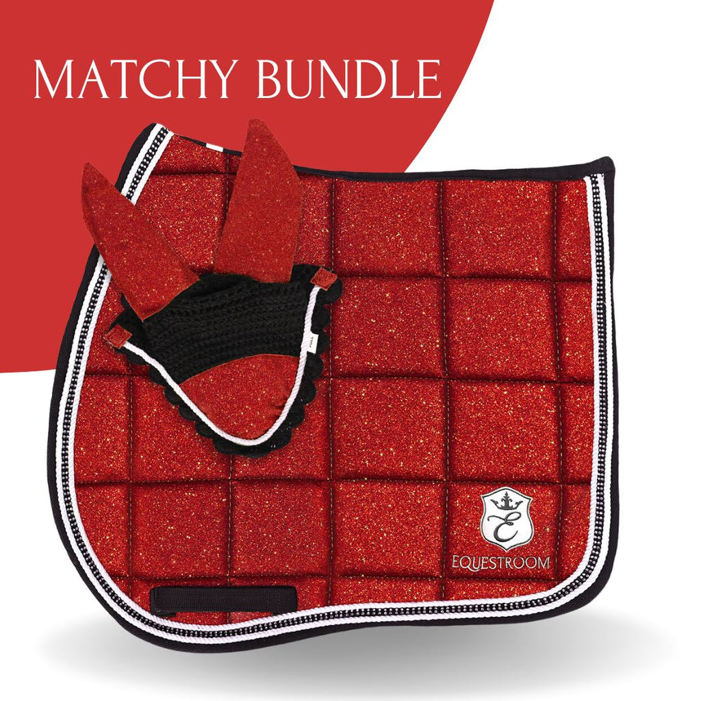 Scarlet Red Saddle Pad Set