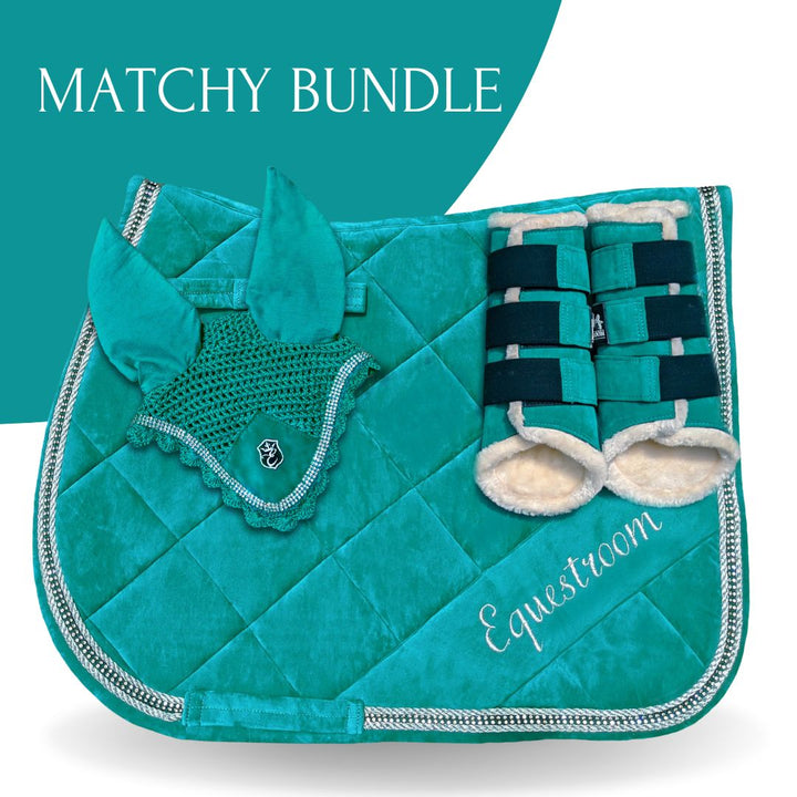 Teal Saddle Pad Set