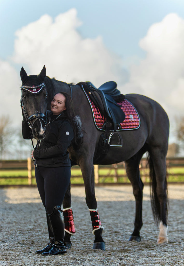 Electric Red Saddle Pad Set