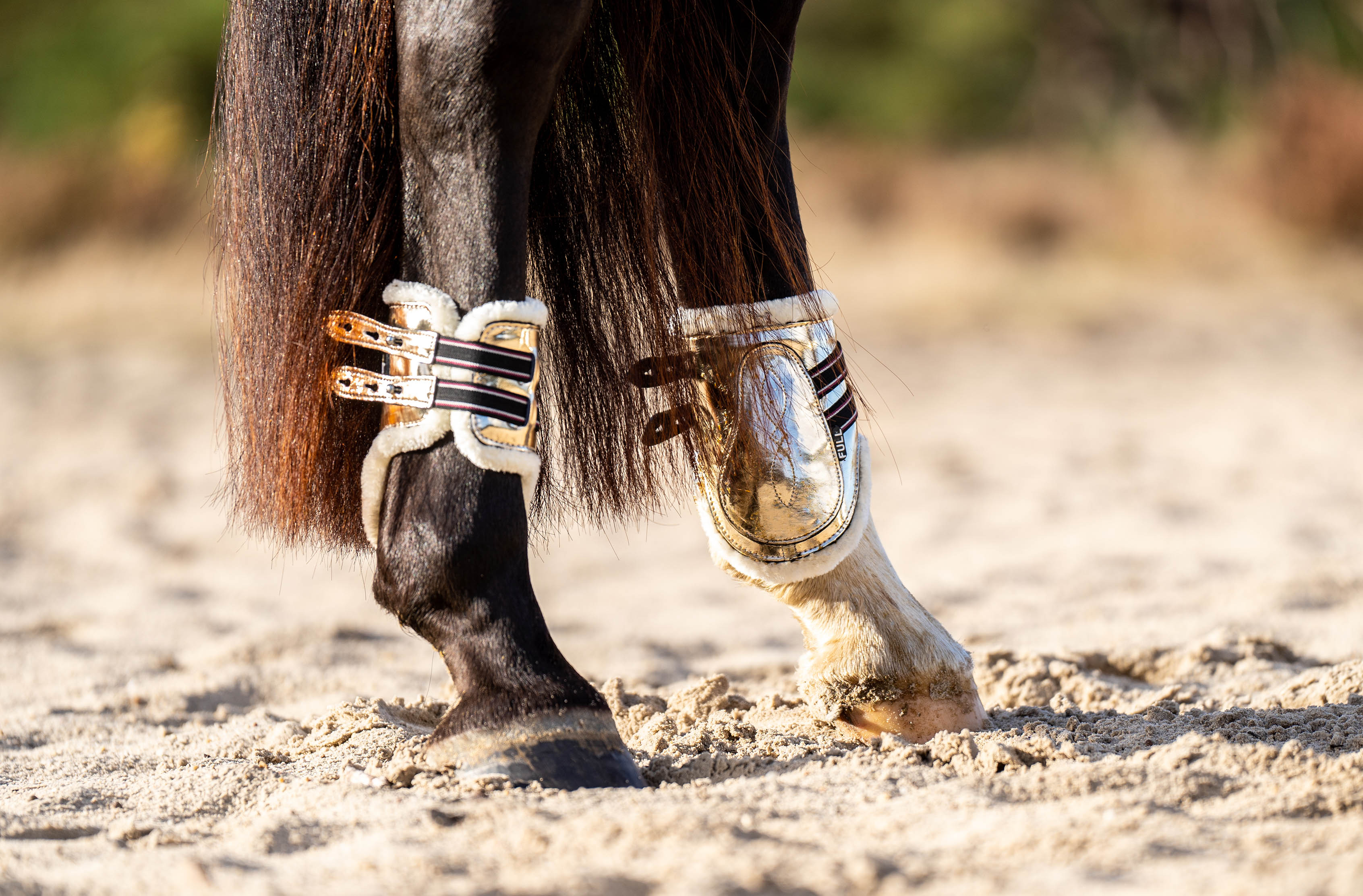 Gold horse boots hotsell