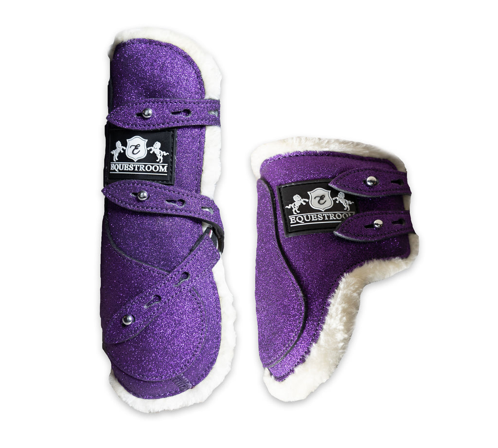 Purple Amethyst Open-Front Boots